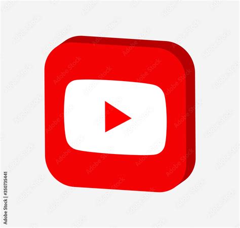 Youtube 3d Iconyoutube 3d Logo Stock Illustration Adobe Stock