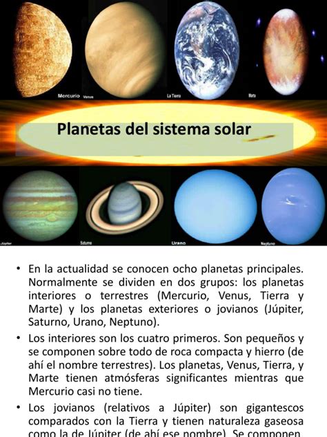 Los Planetas Del Sistema Solar