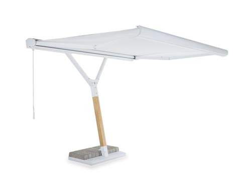 Rectangular Garden Umbrella In Galvanized Steel And Iroko Garden