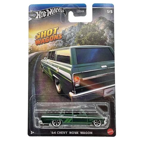 Hwr56 Hot Wheels Themed Automotive Hot Wagons 1964 Chevy Nova Wagon