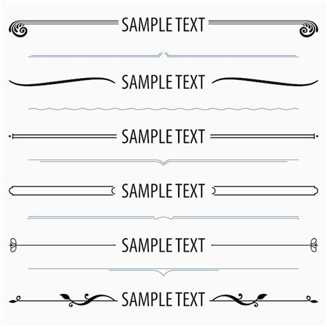 Premium Vector Text Dividers And Separators Set