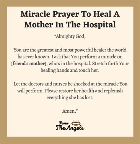 6 Healing Prayers For A Friend S Sick Mother To Get Well Soon