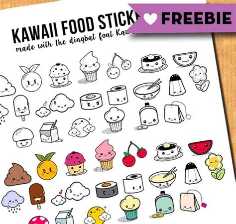 Free Printable Kawaii Stickers