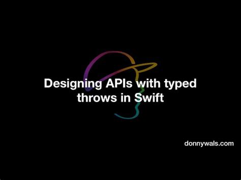 Designing Apis With Typed Throws In Swift Youtube