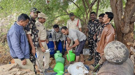 Police Seize 300 Kg Of Black Jaggery And 80 Liters Of Illicit Liquor In