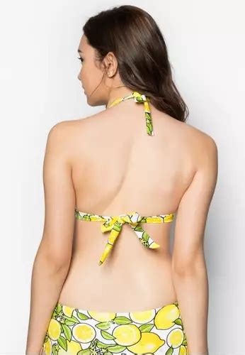 Buy Funfit Halter Bikini Top In Lemonade Print Xs Xl Online