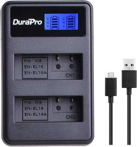 Durapro Lcd Dual Usb Charger For Nikon En El En El A And Nikon