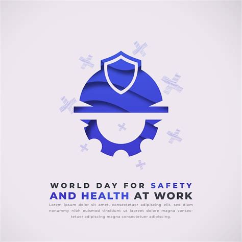 Premium Vector World Day For Safety And Health At Work Paper Cut