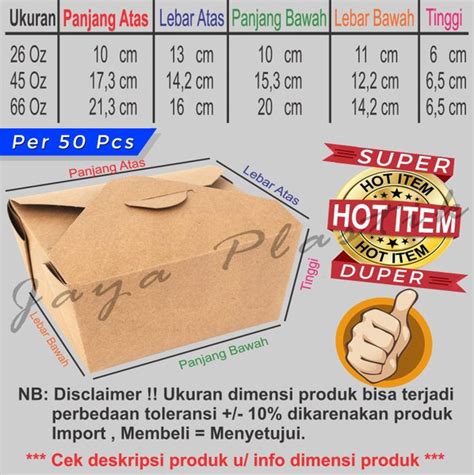 Jual FOOD GRADE BROWN KRAFT PAPER FOOD BOX UKURAN 26oz 780ml Di Lapak