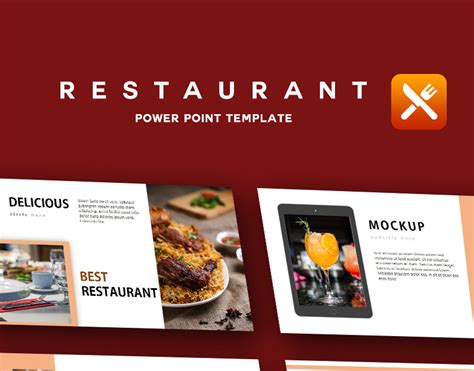 Restauracja Kreatywny Szablon PowerPoint TemplateMonster