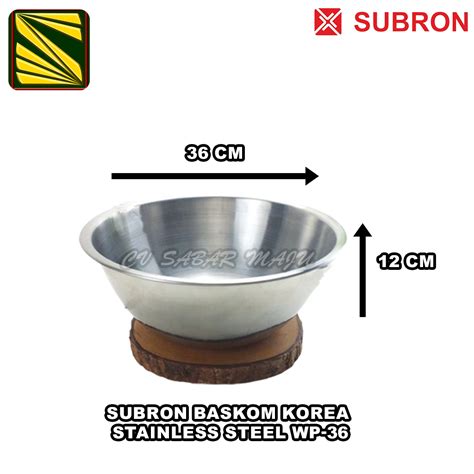 Jual SUBRON Baskom Korea Baskom Stainless Steel Serbaguna Tebal