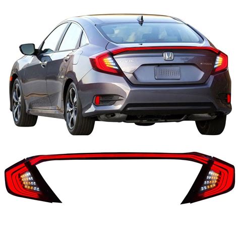 2016 2018 Honda Civic Sedan Trunk Led Middle Sequency Lights Tail