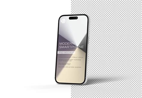 Smartphone Moderno Isolado Em Branco Mockup Psd Premium