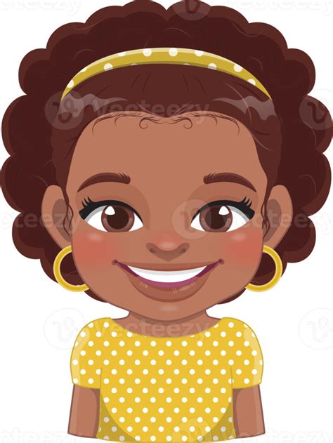 Cute African American Girl Cartoon Character Png 19980330 Png