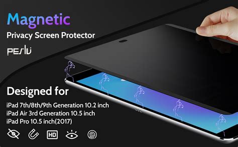 Amazon Peslv Magnetic Privacy Screen Protector For IPad 9th 8th