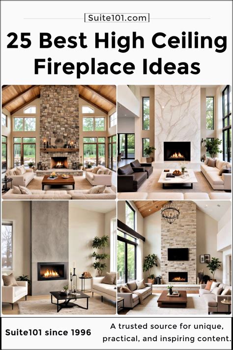 25 High Ceiling Fireplace Ideas for A Dramatic Ambiance