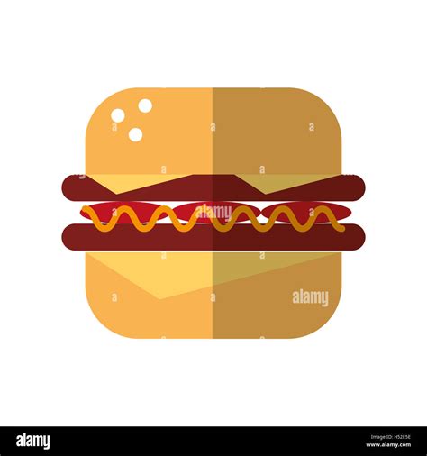 Delicious Burger Isolated Icon Vector Illustration Design Stock Photo