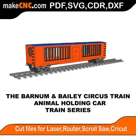 Circus Train Animal Car ((Third Section)) : 3D Puzzle, Laser Cut, Scroll Saw, CNC Router ...