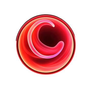 Neon Bright Red Wavy Circle Badge Neon Element Transparent Png