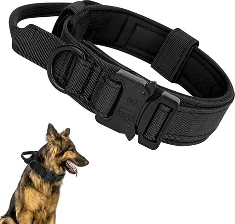 Ledeak Tactical Dog Collar Padded Breathable Soft Nylon Pet Collar