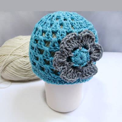 Crochet Pattern Newborn Beanie with Flower in PDF 29 – Gifts shop