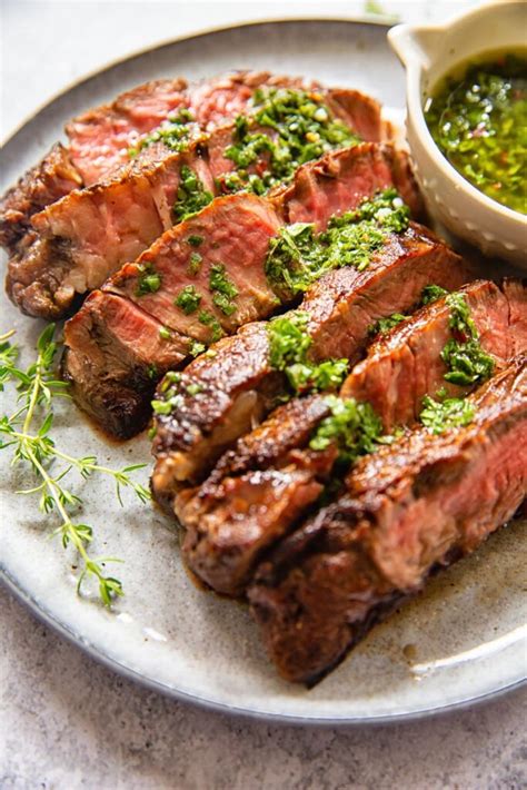 Rib Eye Steak With Sicilian Lemon Herb Sauce Video Vikalinka