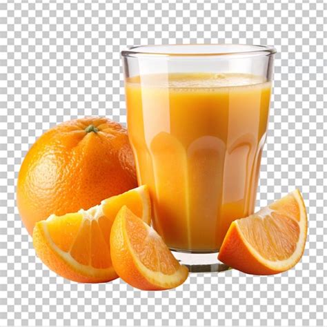 Jugo De Naranja Natural Exprimido En Vaso Y Pelado Sobre Un Fondo