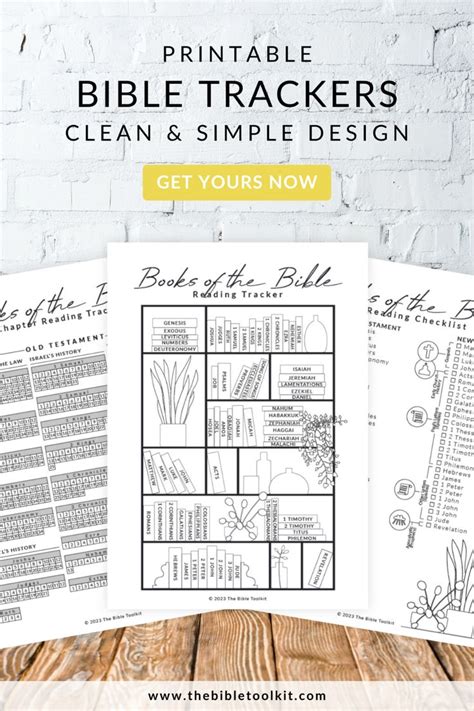 The Printable Bible Tracker Is Shown On Top Of A Wooden Table