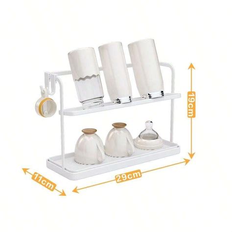 Mug Rack Cup Holder Storage Organizer Shelf For Water Mugs Tea Cups