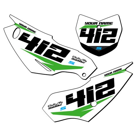 KLX 230 R SG64 Custom MX Number Plates Senge Graphics Kit Compatible