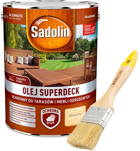 SADOLIN OLEJ SUPERDECK DO TARASÓW Bezbarwny 5L 191 28 zł Oleje