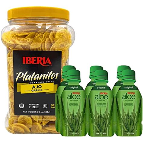 Iberia Garlic Plantain Chips 20 Oz Iberia Aloe Vera Juice Drink