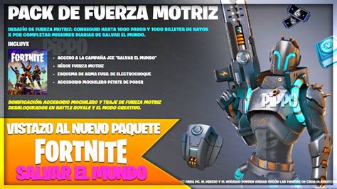 Vistazo Al Nuevo Paquete De Fortnite Salvar El Mundo Youtube