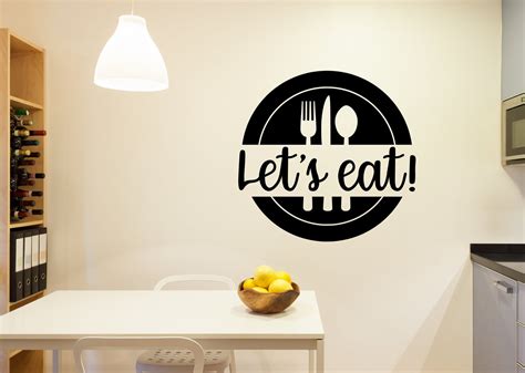 Lets Eat Kitchen Or Dining Room Wall Decal Lets Eat Decal Farmhouse