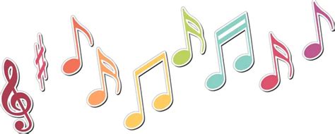 Colorful Music Notes Stock Vector By Ccile Ducrot Orange Fr