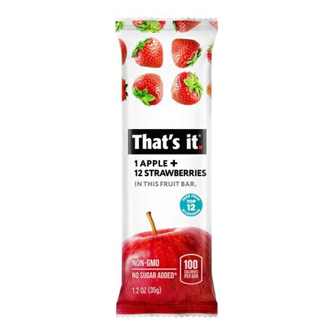 Thats It Fruit Bar Apple And Strawberry 12oz Pku Perspectives