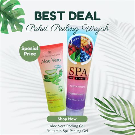 Promo Bundling Fruitamin Spa Peeling Gel Aloe Vera Peeling Gel By SYB