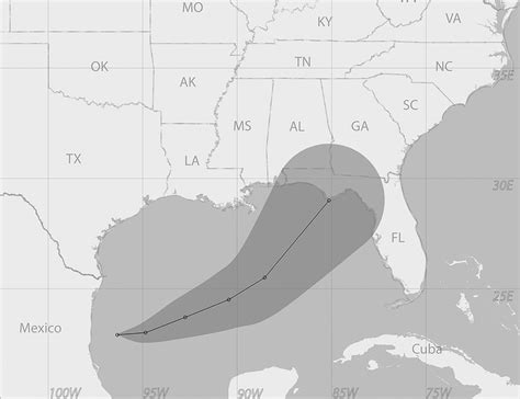 6 Example Of A Hurricane Forecast Showing The Cone Of Uncertainty Download Scientific Diagram