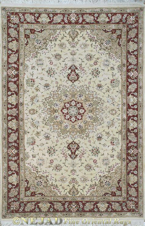 Tabriz Sk011iybr Silk And Wool Rug W Medallion