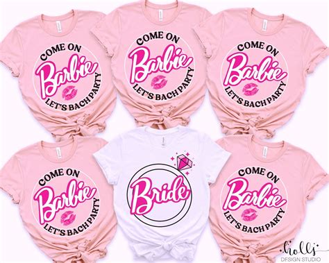 Barbi Bachelorette Party Shirts Cmon Barbi Lets Bach Party 90s Bachelorette Shirts Bach To