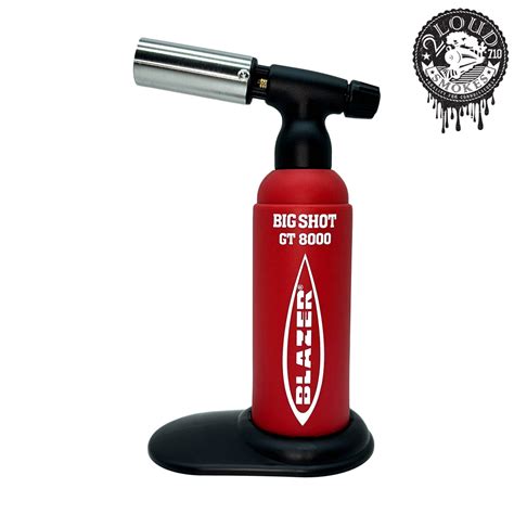 Blazer Big Shot Gt 8000 Butane Torch Limited Edition Red W Glow In