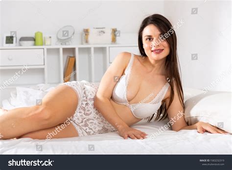 Young Sexy Woman Lingerie Posing On 스톡 사진 1583232319 Shutterstock