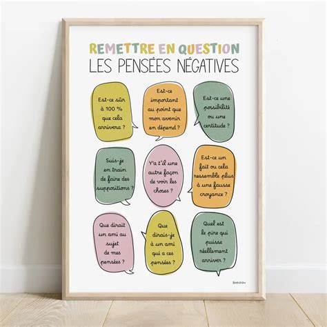 Remettre en question les pensées négatives pastel