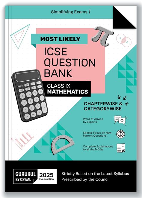 Oswal Gurukul Icse Most Likely Mathematics Question Bank Class 9 For 2 The Book Masters