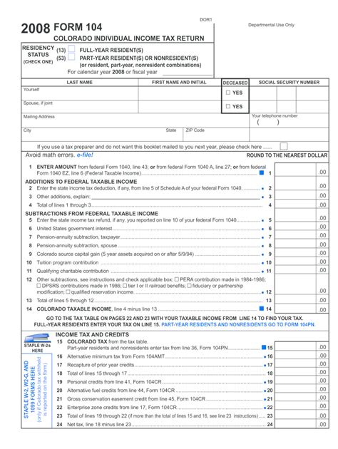 2023 Colorado Estimated Income Tax Payment Form Printable Forms Free