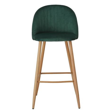 Taburete VELVET Metal Terciopelo Verde 85 00