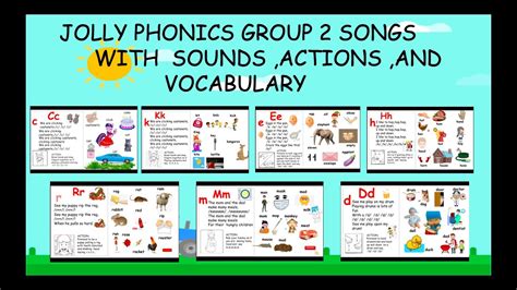 JOLLY PHONICS GROUP 2 C K E H R M D SONGS SOUNDS ACTIONS AND