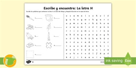 Sopa De Letras La H Intercalada Professor Feito Twinkl