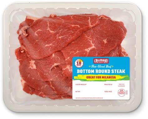 Rumba Meats Thin Sliced Bottom Round Beef Steak 1 Lb Frys Food Stores