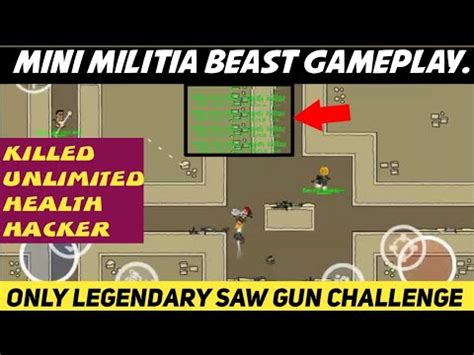 Mini Militia Only Saw Gun Challenge Beast Gun Of Da Unlimited